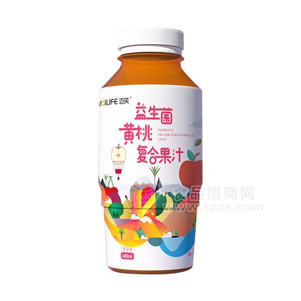 邁芙益生菌黃桃復(fù)合果汁飲料招商480mlx15瓶