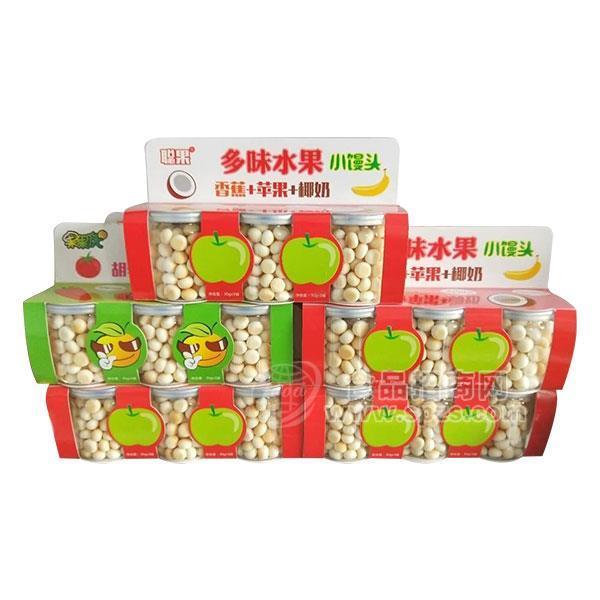 ·聪果多味水果小馒头香蕉+苹果+椰奶烘焙食品 