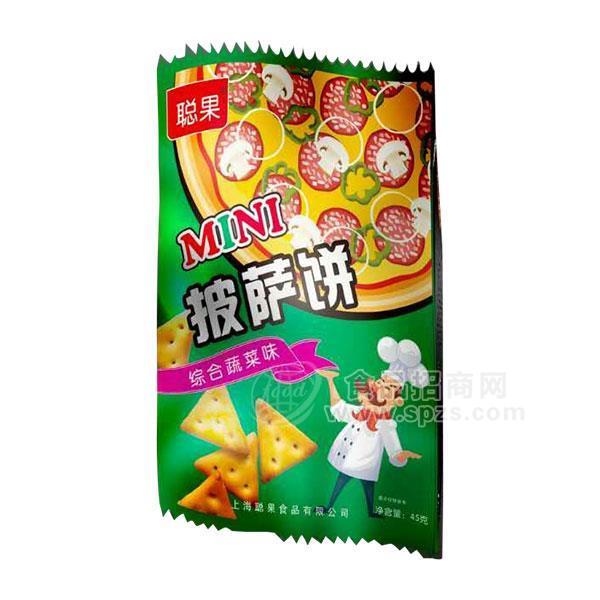 ·聪果披萨饼干综合蔬菜味烘焙食品45g 