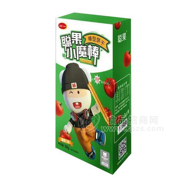 ·聪果小魔棒 棒型饼干番茄口味烘焙食品 50g 