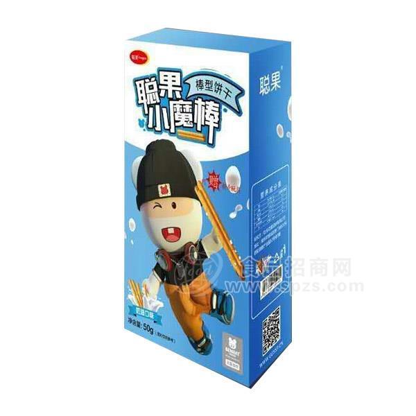 ·聪果小魔棒 棒型饼干奶油口味烘焙食品50g 
