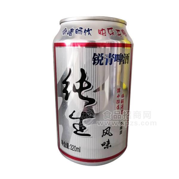 ·锐青啤酒 纯色风味熟啤酒320ml 