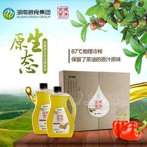 2L*2金健原生態(tài)冷榨茶油精裝禮盒招商