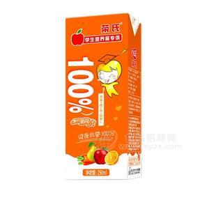 荣氏100%苹果+橙+梨+胡萝卜复合果蔬汁饮料250ml