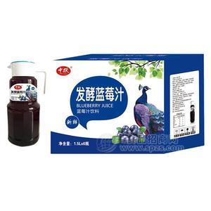 中跃发酵蓝莓汁饮料1.5Lx6瓶