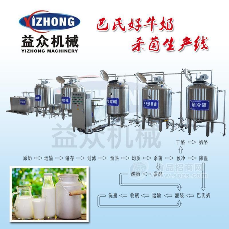 奶吧专用小型鲜奶加工设备，全自动牛奶巴氏杀菌机