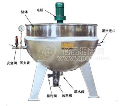 燃?xì)恹u煮鳳爪夾層鍋，火鍋底料攪拌鍋，諸城衡石機(jī)械