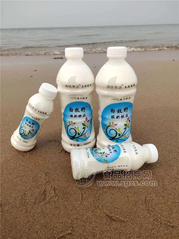 白牧野酸奶 330ml*12瓶酸奶 酸牛奶 酸奶饮品 发酵酸奶  益生菌酸奶