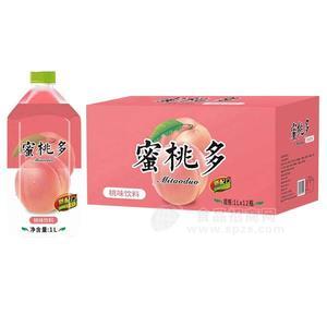蜜桃多桃味飲料1LX12瓶