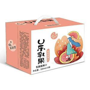 u樂乳果葡萄西柚汁乳酸菌果汁飲料330mlX12瓶