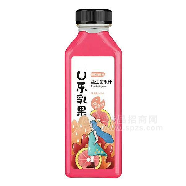 u樂乳果葡萄西柚味益生菌果汁飲料345ml