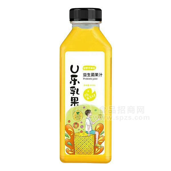 u樂乳果菠蘿蘋果味益生菌果汁飲料345ml