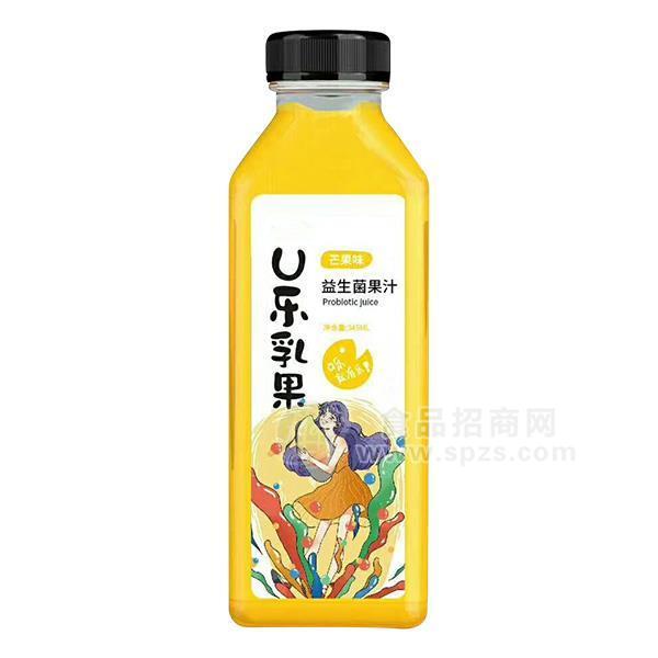 u樂乳果芒果味益生菌果汁飲料345ml