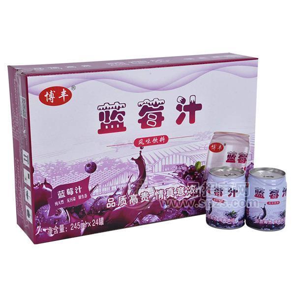 博豐藍(lán)莓汁果汁飲料 風(fēng)味飲料245mlx24罐