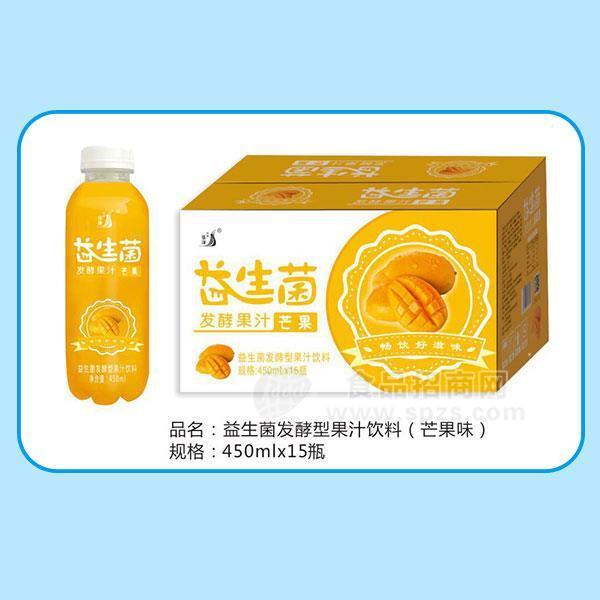 益生菌發(fā)酵型果汁飲料芒果味450mlx15瓶