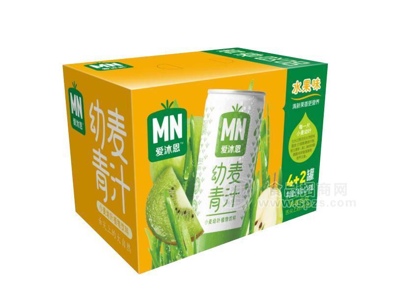 爱沐恩小麦幼叶植物饮料幼麦青汁饮料水果味240mlx6罐