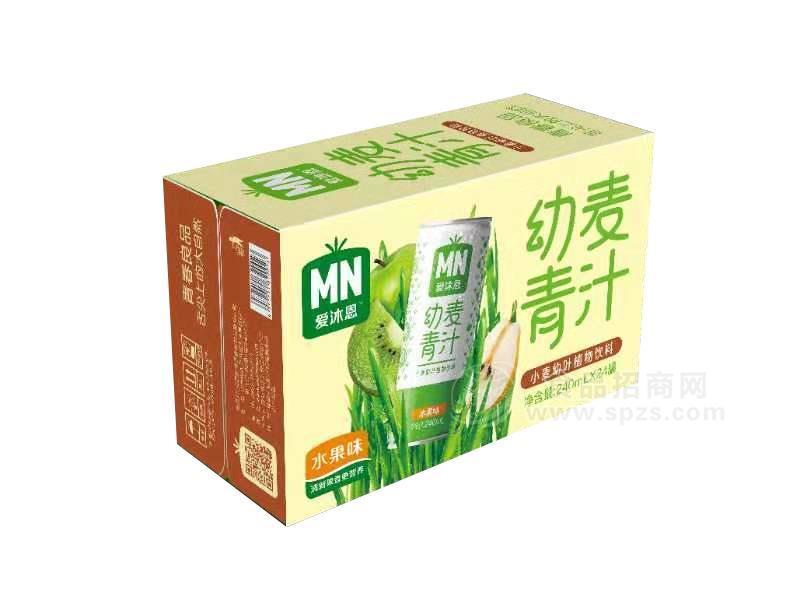 ·爱沐恩小麦幼叶植物饮料幼麦青汁饮料水果味 240mlx6罐 