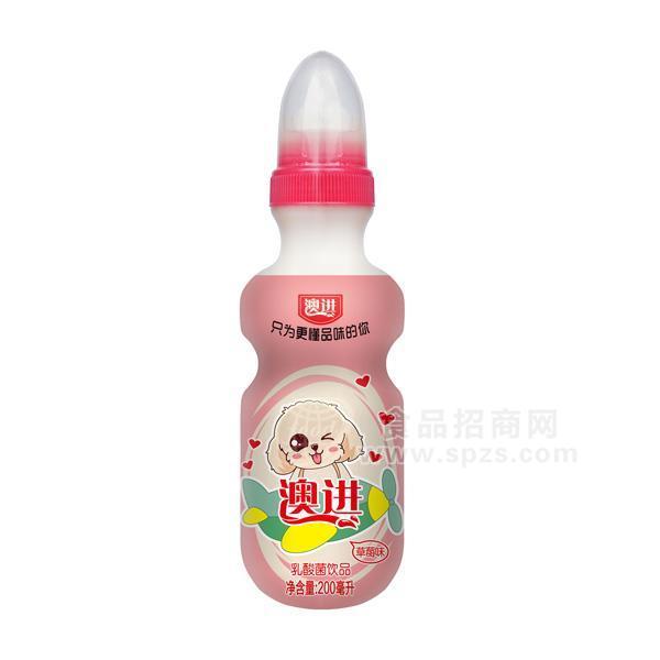 澳进草莓味乳酸菌饮品200ml