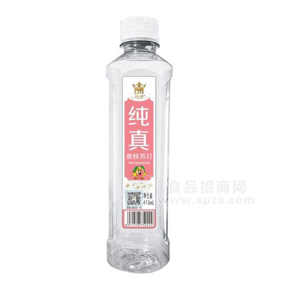 ·优淳纯真蜜桃苏打水 果味饮料410ml 