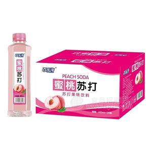 百樂洋蜜桃蘇打果味飲料400mlX24瓶飲料