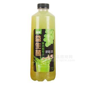 沁領(lǐng)益生菌果肉葡萄汁飲料果汁飲品1.18L