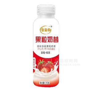 合益優(yōu)果粒奶昔草莓+椰果酸奶飲品310g