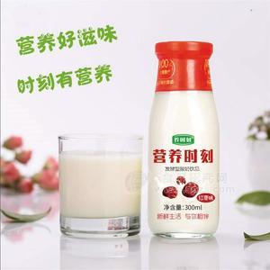 營(yíng)養(yǎng)時(shí)刻 紅棗發(fā)酵型酸奶 玻璃瓶300ml