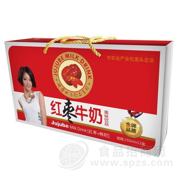 红枣牛奶果味饮品250mlx12盒
