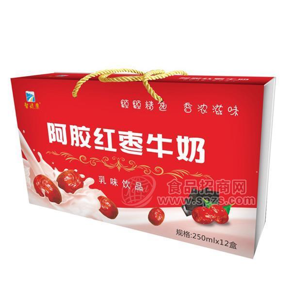 阿胶红枣牛奶乳味饮品250mlx12盒