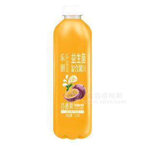 樂朋百香果益生菌復(fù)合果汁飲品1.25L