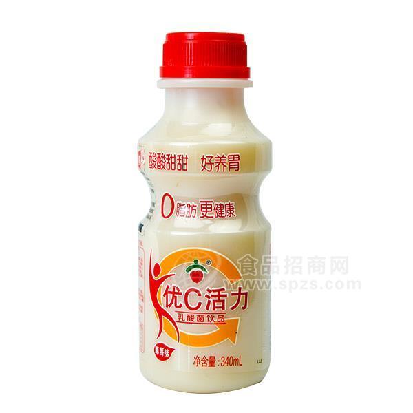 優(yōu)C活力草莓味乳酸菌飲品340ml