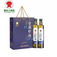 香達人冷榨亞麻籽油500ml*2瓶禮盒裝