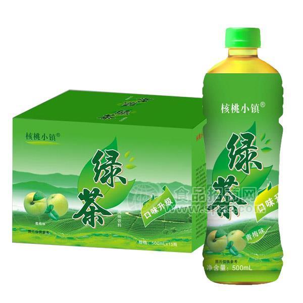 ·核桃小镇青梅味绿茶饮料500mlx15瓶 