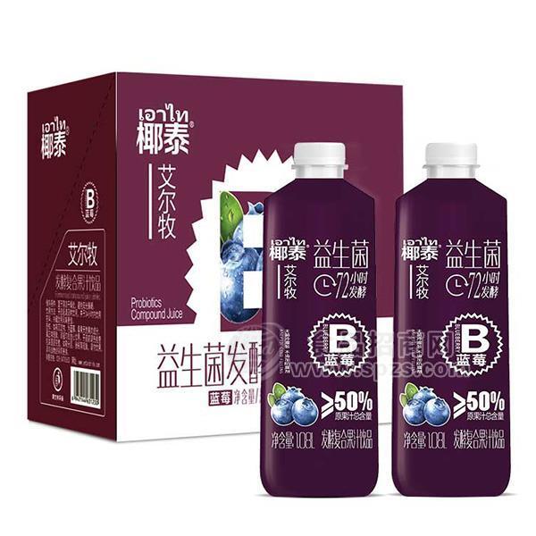艾尔牧益生菌发酵果汁蓝莓味1.08Lx8瓶