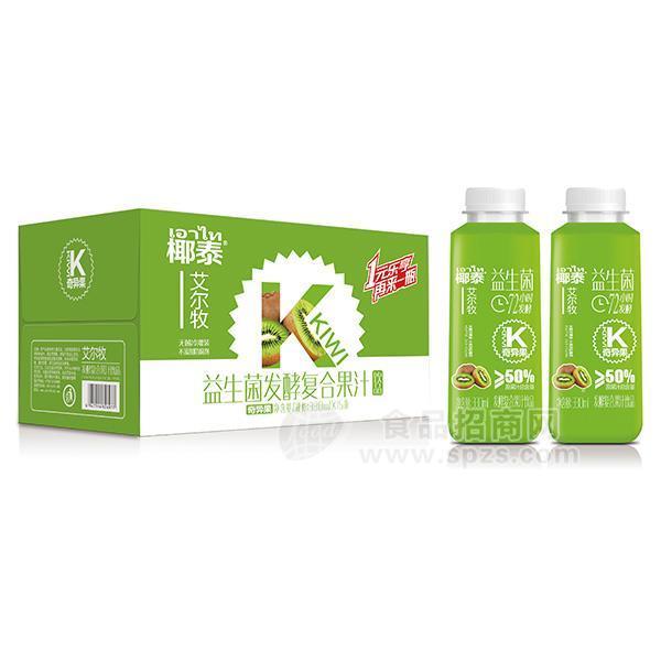 艾尔牧益生菌发酵复合果汁饮品招商330mlx15瓶 猕猴桃味