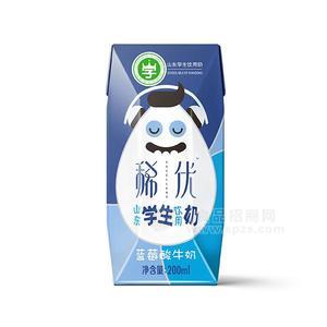 學(xué)生飲用奶 藍(lán)莓酸牛奶200ml