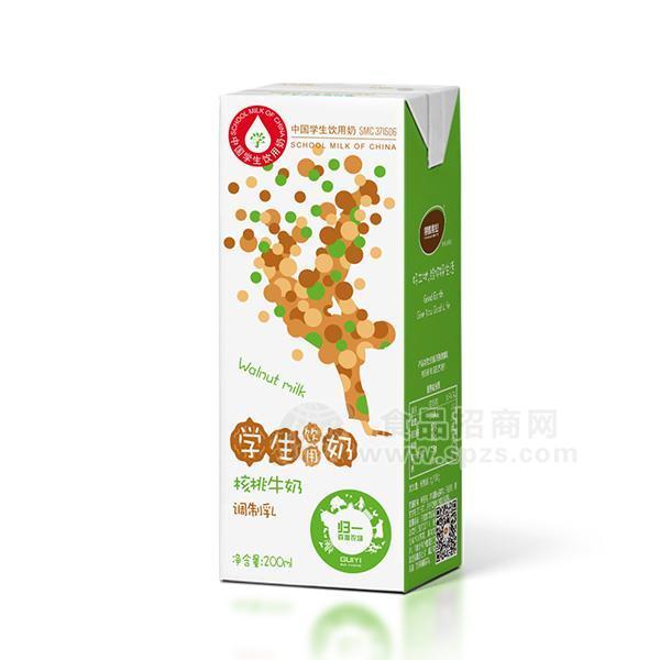 學(xué)生飲用奶 核桃牛奶調(diào)制乳200ml