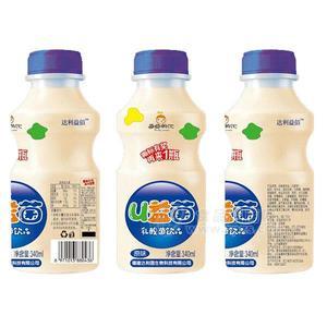 每日畅饮达利益佰U益菌原味乳酸菌饮品340ml