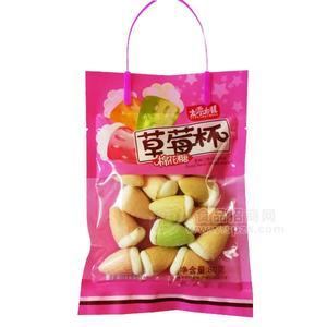 左零右礼草莓杯棉花糖85g