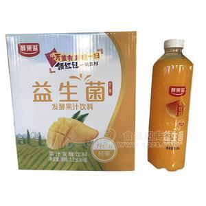 醇果滋芒果汁益生菌发酵果汁饮料1.25Lx6瓶