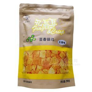丑豆豆五香味豆香锅巴 休闲食品210g