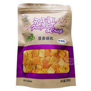 丑豆豆牛肉味豆香鍋巴 休閑食品210g