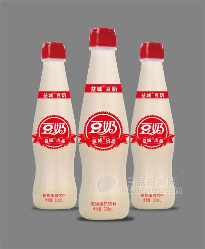 益城原磨豆奶植物蛋白饮料330ml（带盖）