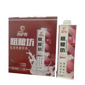 阿薩姆粗糧坊紅豆牛奶飲品1Lx6瓶