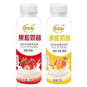 合益優(yōu)果粒奶昔草莓+椰果酸奶飲品310g