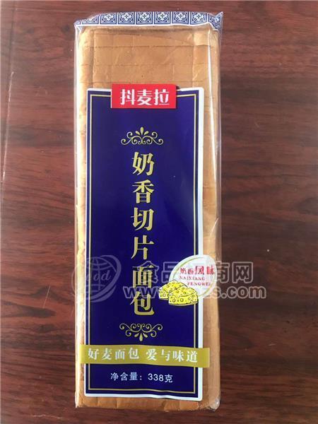 抖麦拉 奶香切片面包 338克