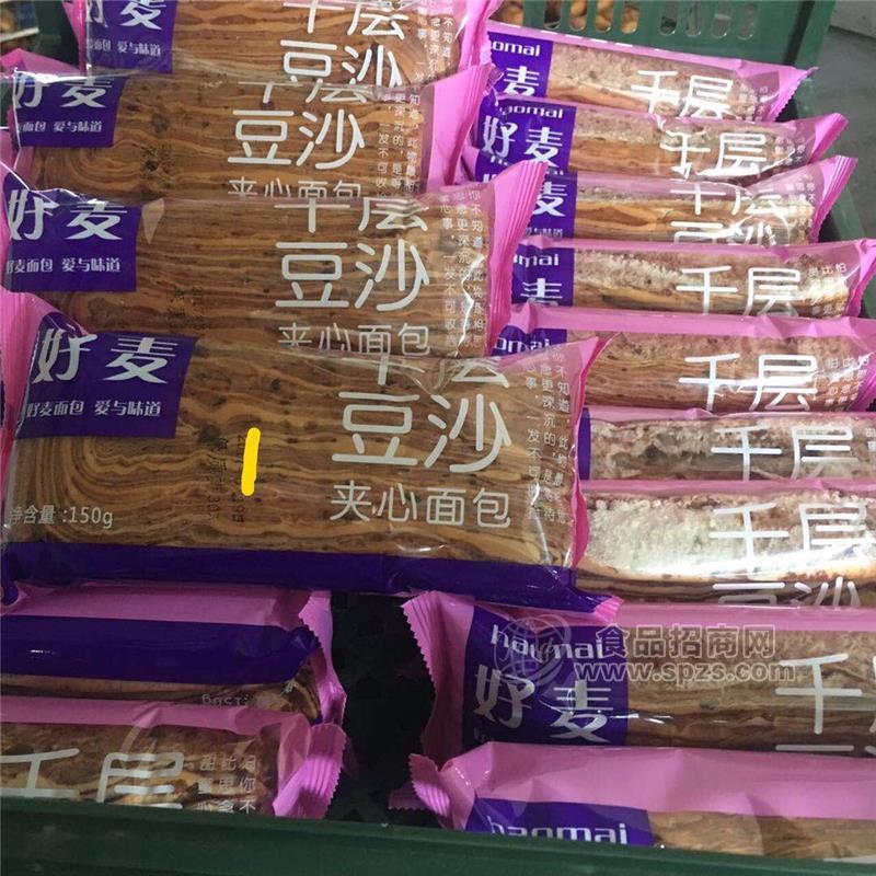 好麦 千层豆沙面包夹心面包 150克