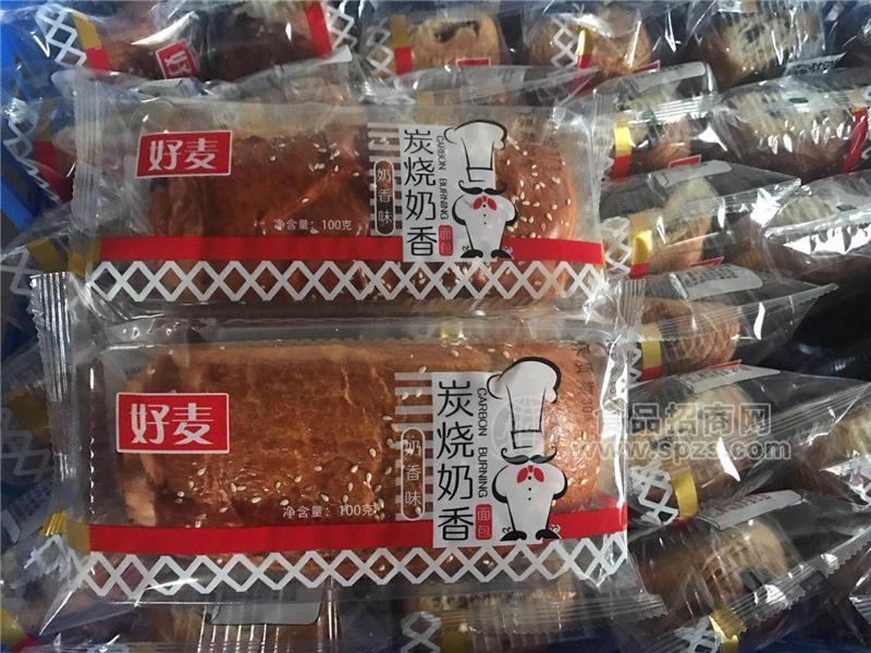 好麦 炭烧奶香味面包 100克