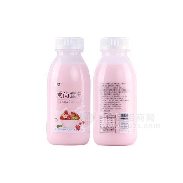 穎潤愛尚童年經(jīng)典草莓味益生菌草莓酸奶飲品285g