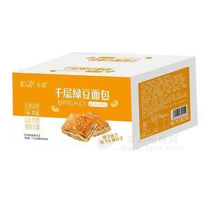 卡资千层绿豆面包烘焙食品糕点面包1.5kg